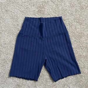 Aerie Wash Navy Striped Bike Shorts